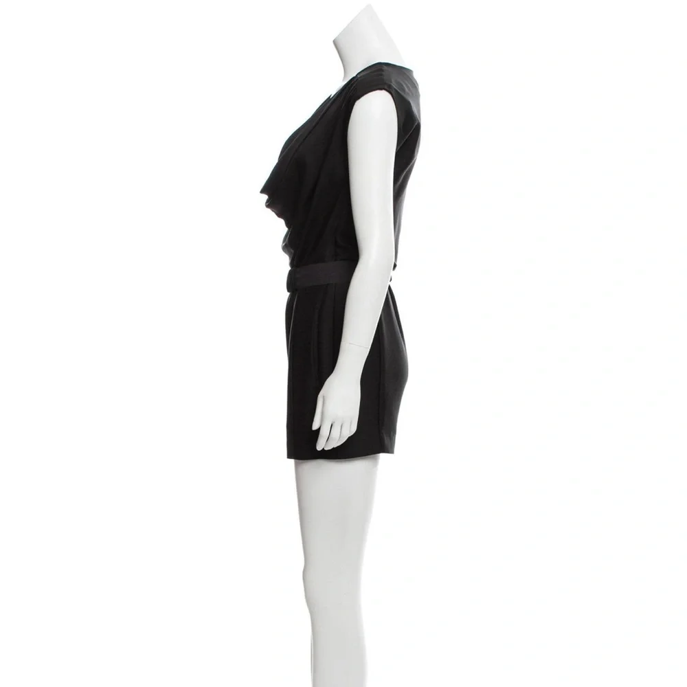 Diane Von Furstenberg Black Ballancia Silk Romper - Picture 4 of 11